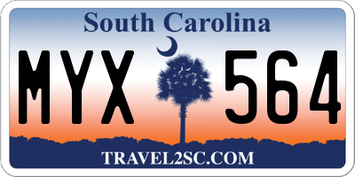 SC license plate MYX564