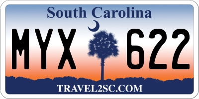 SC license plate MYX622