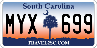 SC license plate MYX699