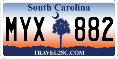 SC license plate MYX882