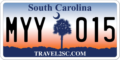 SC license plate MYY015