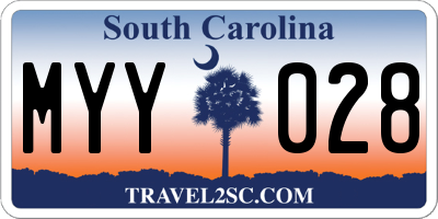 SC license plate MYY028