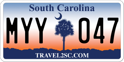 SC license plate MYY047