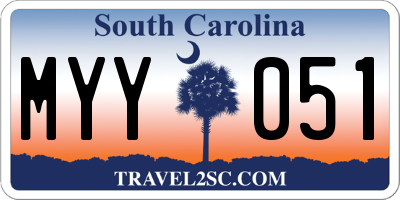 SC license plate MYY051