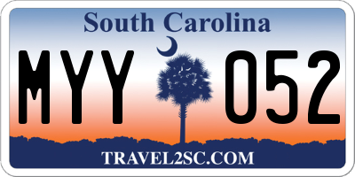 SC license plate MYY052