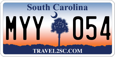 SC license plate MYY054
