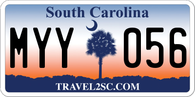 SC license plate MYY056