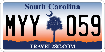SC license plate MYY059