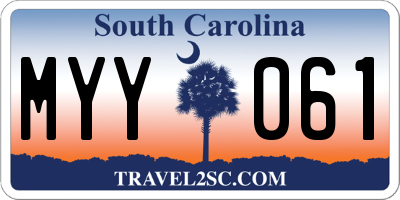 SC license plate MYY061
