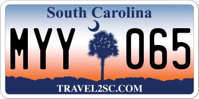 SC license plate MYY065