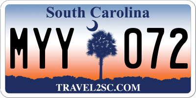 SC license plate MYY072
