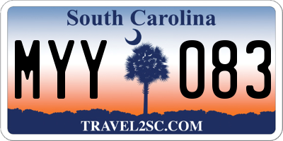 SC license plate MYY083
