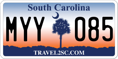 SC license plate MYY085