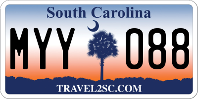 SC license plate MYY088