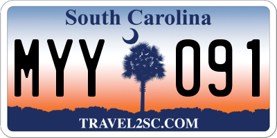SC license plate MYY091