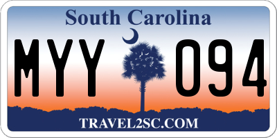 SC license plate MYY094
