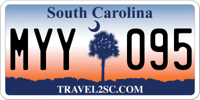 SC license plate MYY095