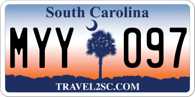 SC license plate MYY097