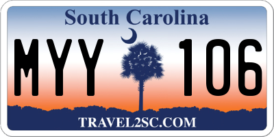 SC license plate MYY106
