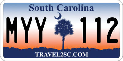 SC license plate MYY112