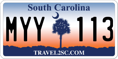 SC license plate MYY113