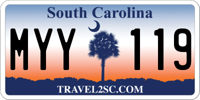 SC license plate MYY119