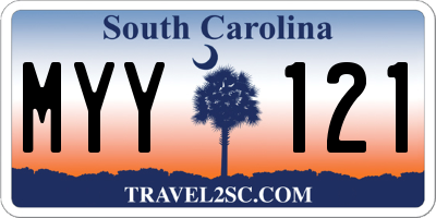 SC license plate MYY121