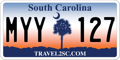 SC license plate MYY127