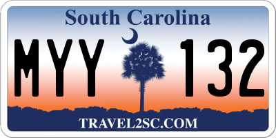 SC license plate MYY132