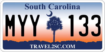SC license plate MYY133