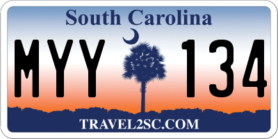 SC license plate MYY134