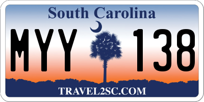 SC license plate MYY138