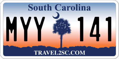 SC license plate MYY141