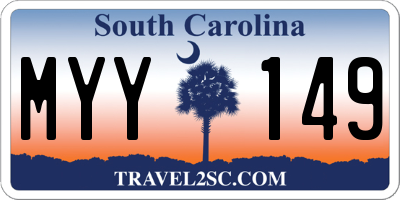 SC license plate MYY149