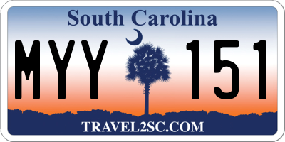 SC license plate MYY151