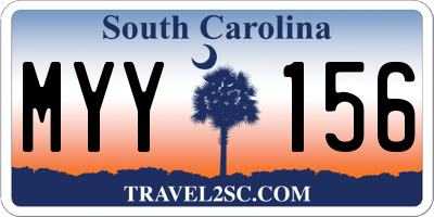SC license plate MYY156