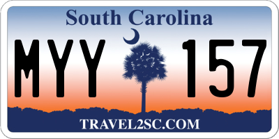SC license plate MYY157