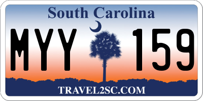 SC license plate MYY159