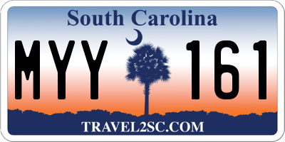 SC license plate MYY161