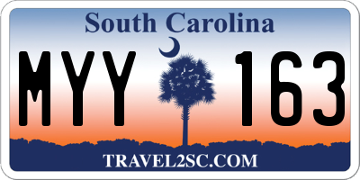 SC license plate MYY163