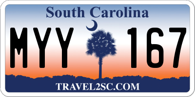 SC license plate MYY167