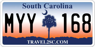 SC license plate MYY168