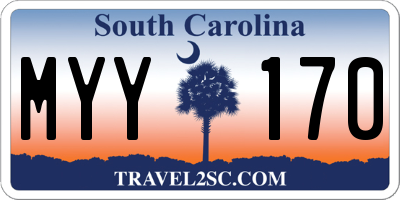 SC license plate MYY170