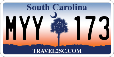 SC license plate MYY173