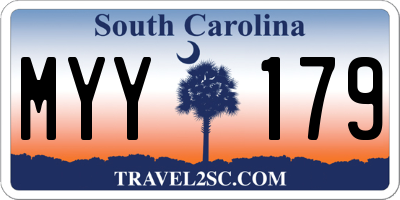 SC license plate MYY179
