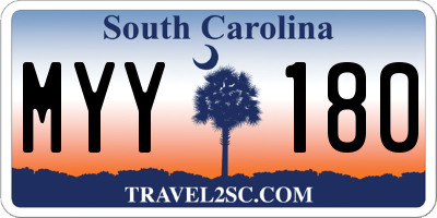 SC license plate MYY180
