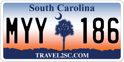 SC license plate MYY186