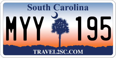 SC license plate MYY195