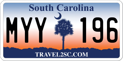 SC license plate MYY196