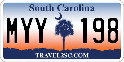 SC license plate MYY198